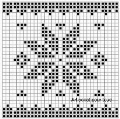 a cross stitch pattern with black and white squares