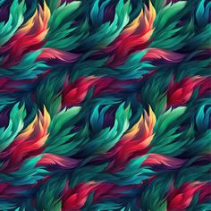 an abstract background with colorful feathers