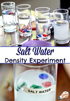 salt water density experiment for kids to learn how to use salt water in science experiments