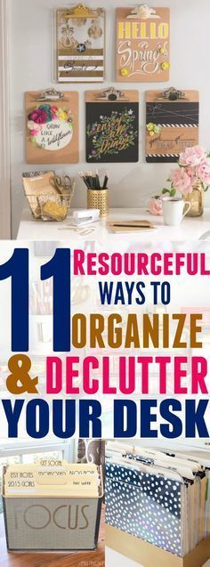 the front cover of an organized and declutter desk