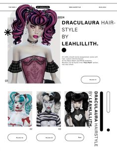 a website page with an image of a woman's hair and make - up