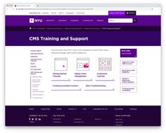 the cms training and support page