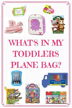 what's in my toddler's plane bag? book with toys and books