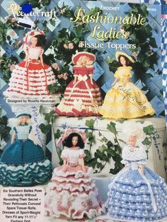 the front cover of crochet fashionable ladies's plastic toppers