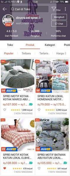 the website for bedding and pillows is displayed in this screenshote image, which shows