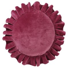 a round purple rug with ruffled edges on a white background, it looks like something from the movie star wars