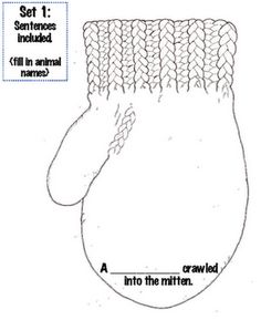 the mitt is shown with instructions to knit it