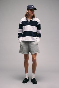 Wear your way, every day BDG Bonfire sweatshorts in a washed-soft knit. Easy drawstring shorts in a mid-length fit complete with pockets front and back. Urban Outfitters exclusive. Features BDG Bonfire volley sweatshorts From our BDG Bonfire collection 6" inseam volley shorts Lightweight washed-soft knit Front & back pockets Adjustable drawstring waist UO exclusive Content + Care 60% Cotton, 40% polyester Machine wash Imported Size + Fit Model in Black is 6’1.5" and wearing size Medium Measureme Summer Fits Guys, Athletic Mens Outfits, Sweat Shorts Outfit Men, Birkenstock Streetwear, Men’s Shorts, Sweat Shorts Outfits, Grey Shorts Outfit Men, Sweatshorts Outfits, Men Shorts Outfit