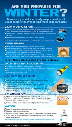 a poster with instructions on how to prepare for winter