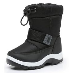 Kids Boys Girls Snow Boots Waterproof Warm Winter Boots Slip Resistant (Toddler/Little Kid) Size: 1 Little Kid.  Color: Black.  Gender: male. Black Waterproof Boots Slip-resistant For Outdoor Activities, Black Waterproof Slip-resistant Boots For Outdoor Activities, Black Boots Kids, Snow Boots For Kids, Boys Snow Boots, Warm Winter Boots, Girls Snow Boots, Cold Weather Boots, Winter Snow Boots