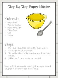 step by step instructions to make a paper mache recipe for kids and toddlers