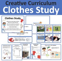 clothes study guide with pictures and text