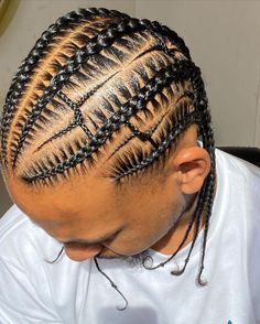 Boys Cornrows Styles, Men Cornrows Design, Corn Roll Hair Styles, Men's Braids, Boy Braids