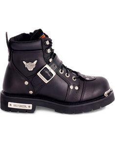 Harley Davidson Brake Buckle Motorcycle Boots - Round Toe , Black Dan Post Boots Woman, Motorcycle Riding Boots, Justin Boots Men, Justin Boots Womens, Boys Cowboy Boots, Kids Cowboy Boots, Dan Post Boots, Girl Cowboy Boots, Motorcycle Shoes