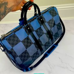 Louis Vuitton Duffel Bag Rare Lv Bag Blue/Black Damier Bag Serious Inquiries Only Louis Vuitton Duffel Bag, Bags Louis Vuitton, Lv Bag, Louis Vuitton Bags, Blue Bags, Duffel Bag, Louis Vuitton Bag, Blue Black, Limited Time