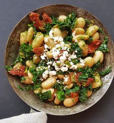 a bowl filled with lots of different types of food