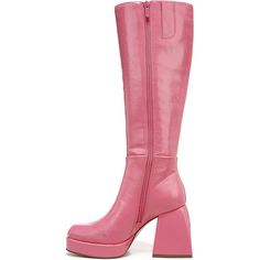 Circus By Sam Edelman Kylie Patent High Shaft Boots In Pink Sz 6.5 Brand New In Box. Msrp $140. Bring A Retro Touch To Your Chic Look By Wearing The Circus By Sam Edelman Kylie Boots That Are Designed On A Knee-High Silhouette. Details: Polyurethane Upper Synthetic Lining Foam Footbed Rubber Outsole Zippered Side Closure Broad Square Toe Geometric Block Heel And Low Platform Heel Approximate Measurements: Heel Height: 3 ¾ In Platform Height: 1 In Single Shoe Weight: 32.8 Oz New Posher? Sign Up W Fall Season Pink Ankle-high Platform Boots, Pink Fitted Knee-high Platform Boots, Pink Knee-high Leather Heeled Boots, Pink Knee-high Platform Boots, Dolls Kill Pink Platform Boots, Orange Pumps, Sam Edelman Boots, Platform Shoes Heels, Black Platform Sandals