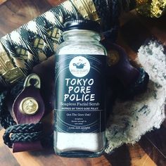 Tokyo Pore Police Soapless Facial Scrub Amanda Lynn, Terrible Puns, Boston City, Botanical Skincare, Essential Oil Blends Recipes, Facial Scrubs, Skin Healing, Facial Care