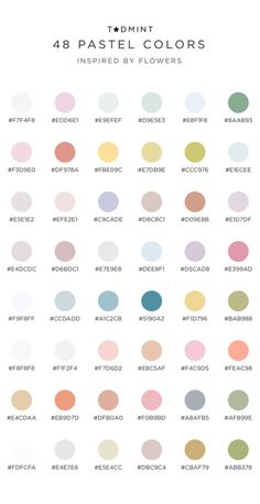 the color scheme for pastel colors