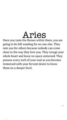 the words are written in black and white on a sheet of paper that says aries