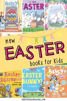 easter books for kids with the title, new easter books for kids in english and spanish