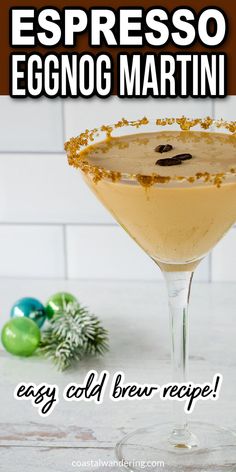 Cozy up this winter with a delicious Winter Espresso Martini! Made with creamy eggnog, rich espresso, Baileys, and vodka, it’s the perfect holiday cocktail. Great for Christmas parties, snowy evenings, or any festive occasion, this eggnog cocktail recipe is easy to make and so satisfying. Enjoy this holiday espresso martini with friends or by the fire!