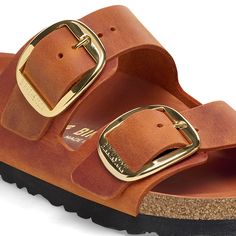 Arizona Big Buckle Oiled Leather Burnt Orange | BIRKENSTOCK Birkenstock Arizona Big Buckle, Arizona Big Buckle, Boys Sandals, Suede Fashion, Strap Wedge, Shoe Insoles, Eva Sole, Girls Sandals, Birkenstock Arizona