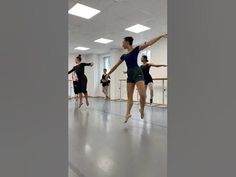 a group of dancers in a dance studio