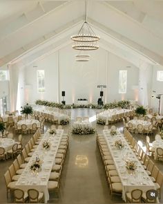 a large banquet hall with tables and chairs