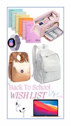 the back to school wish list is filled with items