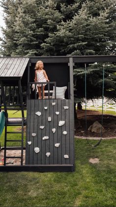 Painted Playset, Fun Backyard Ideas, Playhouse Inspiration, Playsets For Kids, Play Grounds, Wedding Ideas Outdoor, Modern Playground, Outdoor Kids Play Area, Brunch Aesthetic