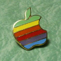 Vintage Apple Computer Rainbow Logo Cloisonne Pin Cool Glass, Retro Tech, Store Sign, Rainbow Logo, Vintage Apple, Geek Gadgets, Apple Inc, Apple Logo