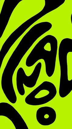 an abstract black and neon green background with swirls in the center, on top of a zebra print