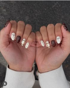 Painted Nails Ideas Short, Gel X Application, Western Winter Nails, Modern Nail Designs, January Nail Ideas, Mismatched Nails, Inspirational Nails, Argyle Nails, January Nail Designs