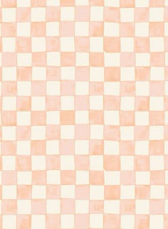 an orange and white checkered wallpaper pattern