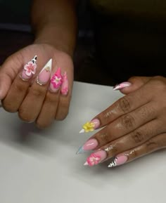 Stiletto Nails Short, Pink Ombre Nails, Long Acrylic Nails Coffin, Acrylic Nails Coffin Short, Acrylic Nails Coffin, Birthday Nails