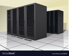 there are many black servers in the room