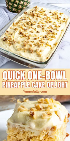 Bake up happiness with this simple one-bowl pineapple cake! Topped with creamy frosting, it’s a delightful tropical dessert! Pineapple Pecan Cake With Cream Cheese, Southern Pineapple Cake, Fundraiser Desserts, Pineapple Pudding Dessert, Dessert With Pineapple, Old Fashioned Pineapple Cake Recipe, Pineapple Dessert Easy, Lemon Truffle, Creamy Vanilla Frosting