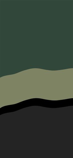 an abstract painting with black, grey and green colors