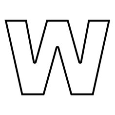 the letter w is black and white