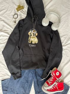 Clairo Hoodie Outfit  For Men  For Women Easy 30 day return policy Clairo Hoodie Dog, Clairo Aesthetic Outfits, Fall Hoodie Outfits, Clairo Outfits, Clairo Merch, Fall Merch, School Merch, Hoodie Merch, Personalized T Shirt