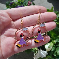 Studio Ghibli Kiki's Delivery Service Earrings Fun Purple Dangle Jewelry, Whimsical Nickel-free Purple Earrings, Whimsical Purple Nickel-free Earrings, Fun Purple Earrings For Gift, Whimsical Purple Drop Earrings, Whimsical Purple Earrings, Cute Purple Drop Earrings, Cute Purple Nickel-free Earrings, Ghibli Earrings