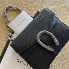 This Is A Brand New Black Gucci Bag. If You Have Any Questions, Let Me Know! Gucci Bag With Silver-tone Hardware For Party, Gucci Bag Black, Gucci Black Bag, Gucci Party Bag With Silver-tone Hardware, High-end Gucci Evening Bag, Gucci Evening Bags With Silver-tone Hardware, Gucci Shoulder Bag With Silver-tone Hardware For Evening, Gucci Evening Shoulder Bag With Silver-tone Hardware, Gucci Top Handle Party Bag