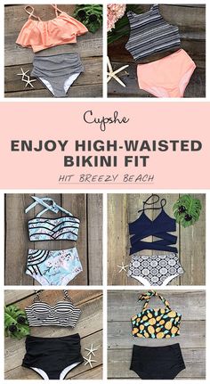 Short Shipping Time! Easy Return + Refund! New High-waisted swimwear is certainly a staple in swimwear through out the whole summer beach season. Meet the beach scene, and you can't let the trend fade. Check it out at Cupshe.com High Waist Swimwear, Beach Bod, Retro Swimwear, Peach Top, Swimming Suits, Roatan, Cute Bathing Suits, Swim Suits, Cute Swimsuits