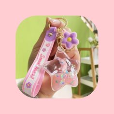 Star Bottle, Fox Keychain, Pink Star, Backpack Charm, Rose Jewelry, Cute Keychain, Pink Stars, Key Card Holder, Card Holders