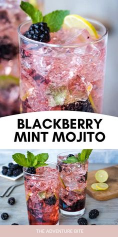 blackberry mint mojito recipe with the title overlay