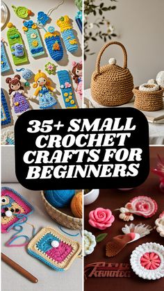 Start small with these crochet ideas perfect for beginners. From simple flowers to stylish coasters, these projects make learning easy and enjoyable. Discover the joy of crochet. Crochet Crafts For Beginners, Crochet Projects For Beginners, Crafts For Beginners, Small Crochet, Beginner Crochet Projects, Adorable Crochet, Beginner Crochet, Small Projects, Diy Crochet Projects