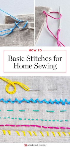 the instructions to make basic stitches for home sewing