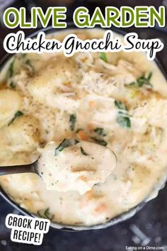 an image of chicken gnocchi soup in a pot