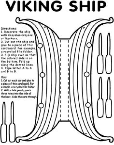 the viking ship diagram with instructions for how to use it